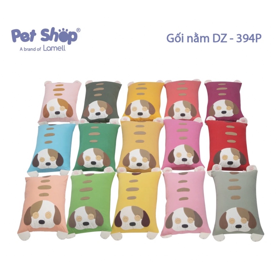 Gối cho bé 2 đến 10 tuổi, Gối trẻ em cotton 100% Size 30x50 cm, có khóa kéo ruột bông gòn trắng Pet shop NZ-394