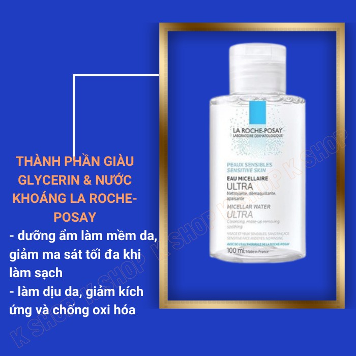 Nước Tẩy Trang sạch sâu cho Da Nhạy Cảm La Roche Posay 100ml hiệu quả làm sạch sâu vượt trội | BigBuy360 - bigbuy360.vn