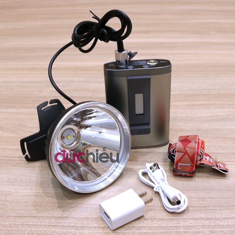 Đèn pin đội đầu siêu sáng chống nước chóa to pin cực khỏe - Đức Hiếu Shop