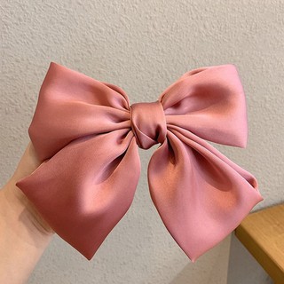 Kẹp Nơ Bản To Hàn Quốc lụa satin cao cấp
