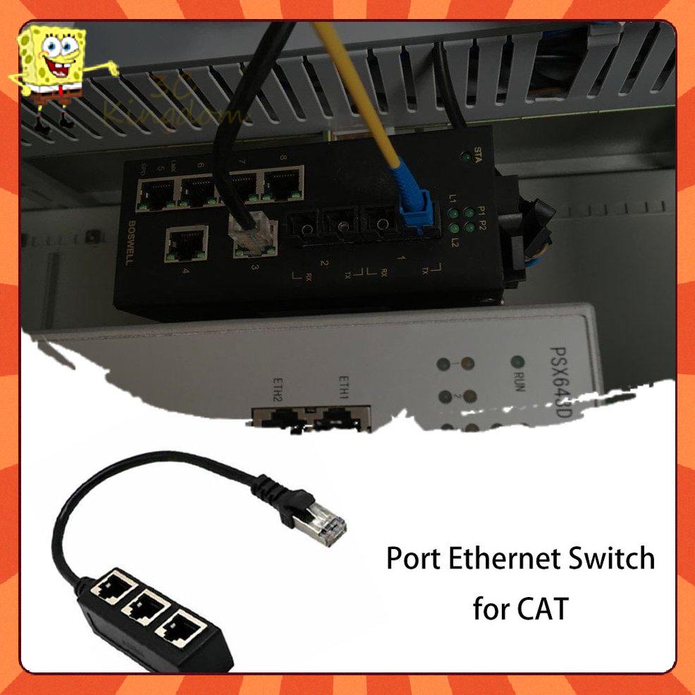 Dây Cáp Chia 1 Ra 3 Cổng Ethernet RJ45 Y Cho CAT 5 / CAT 6 LAN | BigBuy360 - bigbuy360.vn