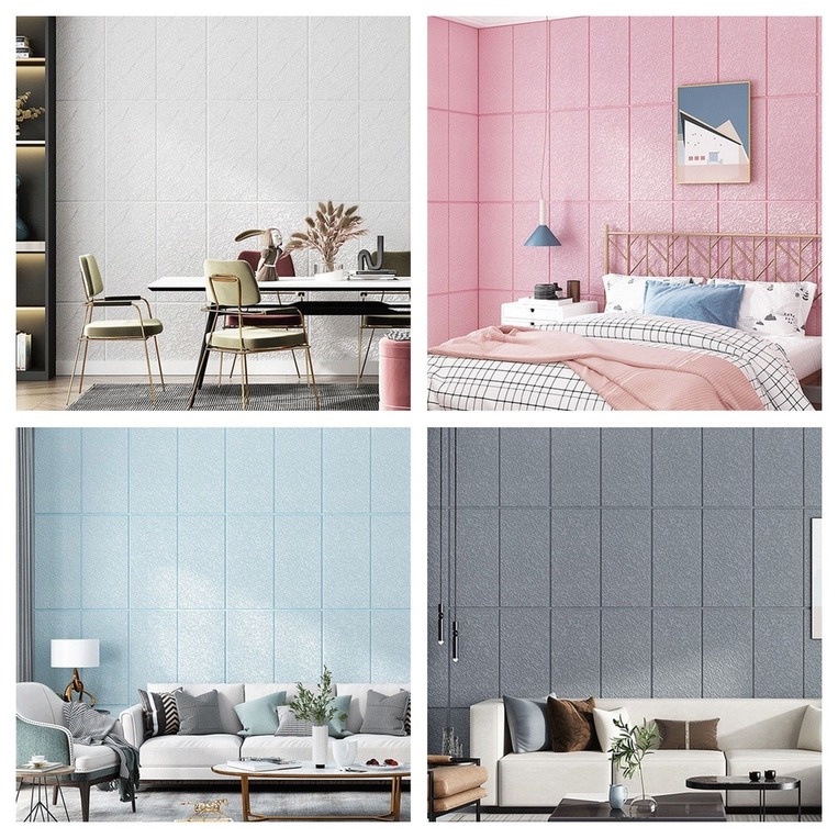 Giấy Dán Tường 3D Tự Dính Chống Thấm Nước Trang Trí Phòng Ngủ/Phòng Khách/Phòng Tắm/Nhà Bếp Chống Thấm Nước