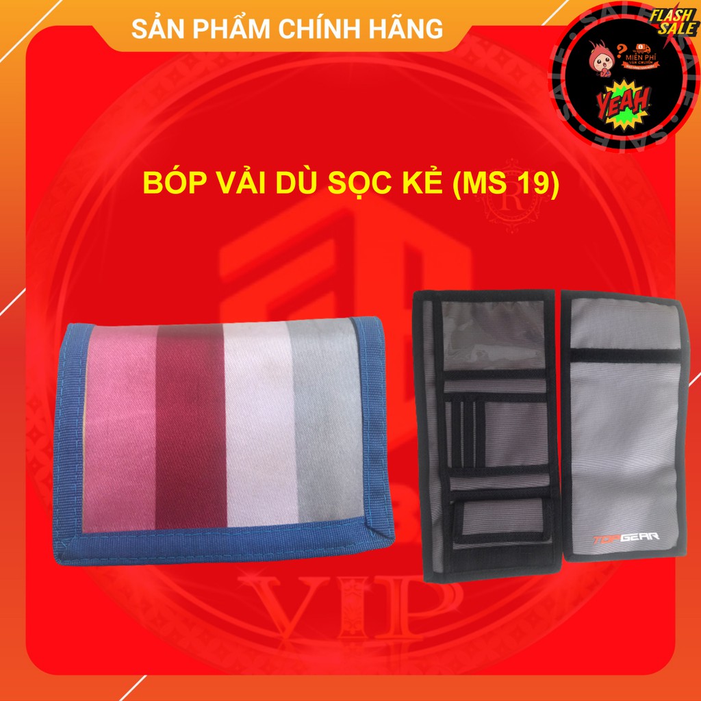 Bóp vải dù SỌC KẺ thời trang hàng thanh lý giá RẺ VÔ ĐỊCH (MS19)