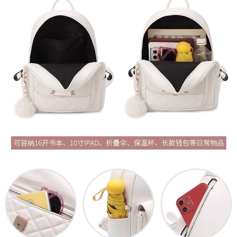 [ COMBO BALO MIAO DA PU CHỐNG THẤM + MÓC KHOÁ MINI, CỘT TÓC, PIN CÀI,... ]