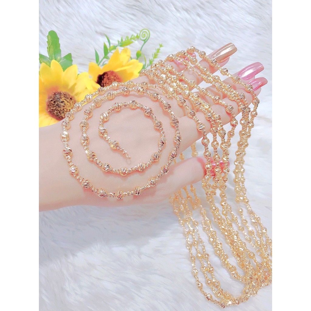 Dây chuyền nữ mạ vàng 18K UHA cho độ sáng lấp lánh cao , bền màu