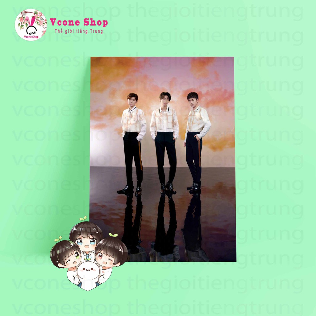 (1 tấm) Postcard cao cấp TFBOYS giấy 260gsm A5 in hình Vương Nguyên Vương Tuấn Khải Dịch Dương Thiên Tỉ idol hoa ngữ