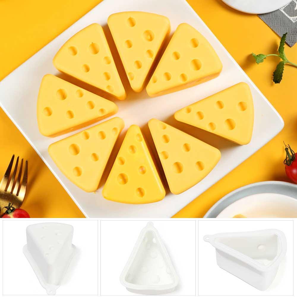 CHOOKEY Khuôn Làm Nến / Xà Phòng Hình Miếng Phô Mai 3D Bằng Silicone