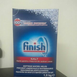 Muối rửa bát finish 1,5 kg chuyên dùng cho máy