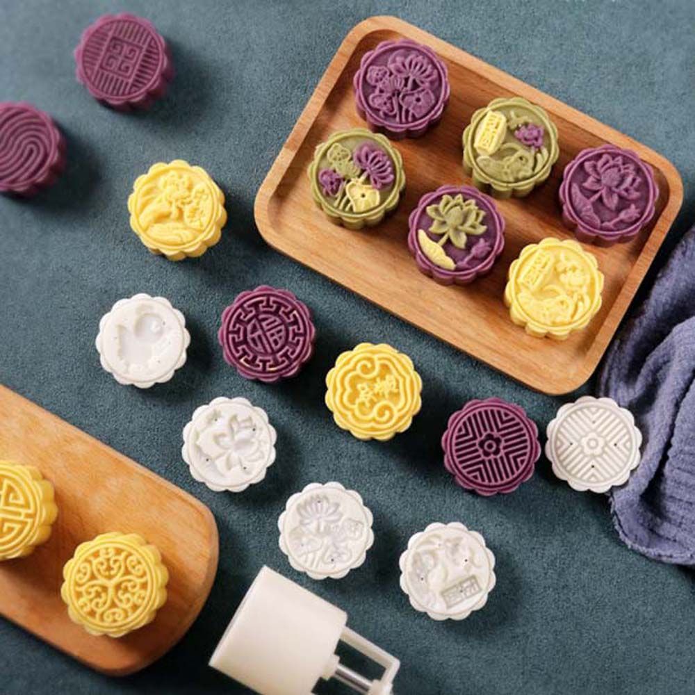 Khuôn Làm Bánh Trung Thu 50g Hình Tròn Tiện Dụng Cho Nhà Bếp