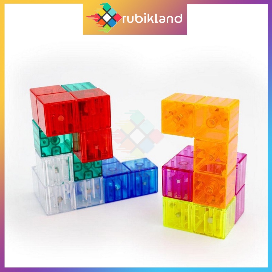 Khối Rubik Lắp Ráp Magic Magnetic Cube YongJun Nam Châm Trong Suốt Rubic Đồ Chơi Trí Tuệ Trẻ Em