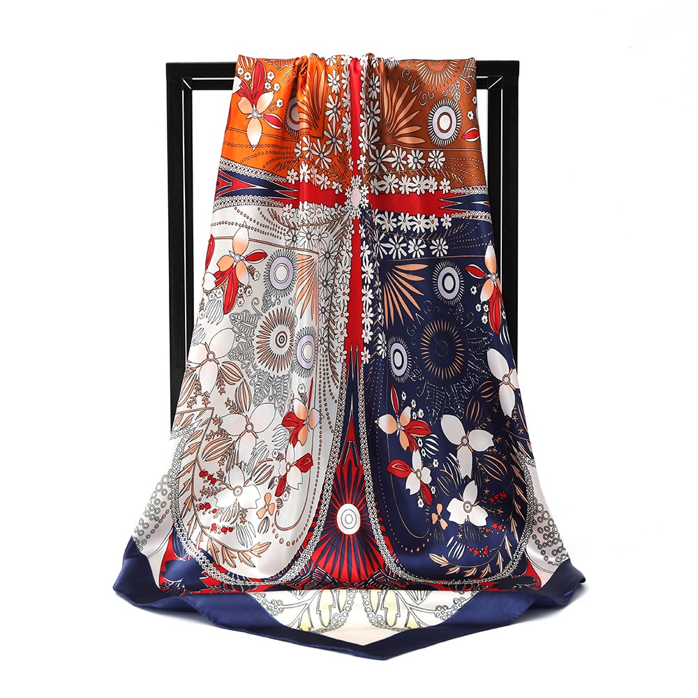Khăn Choàng Satin Vuông 90CM(35.4inch) Thời Trang WJ1001-58