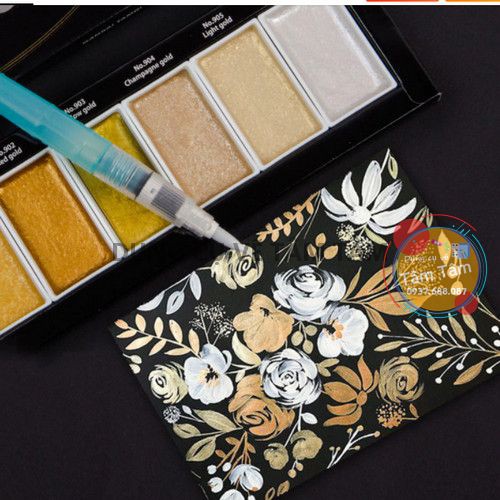 [ TÂM TÂM ]-Màu nhủ Starry watercolor Kuretake Gansai Tambi-