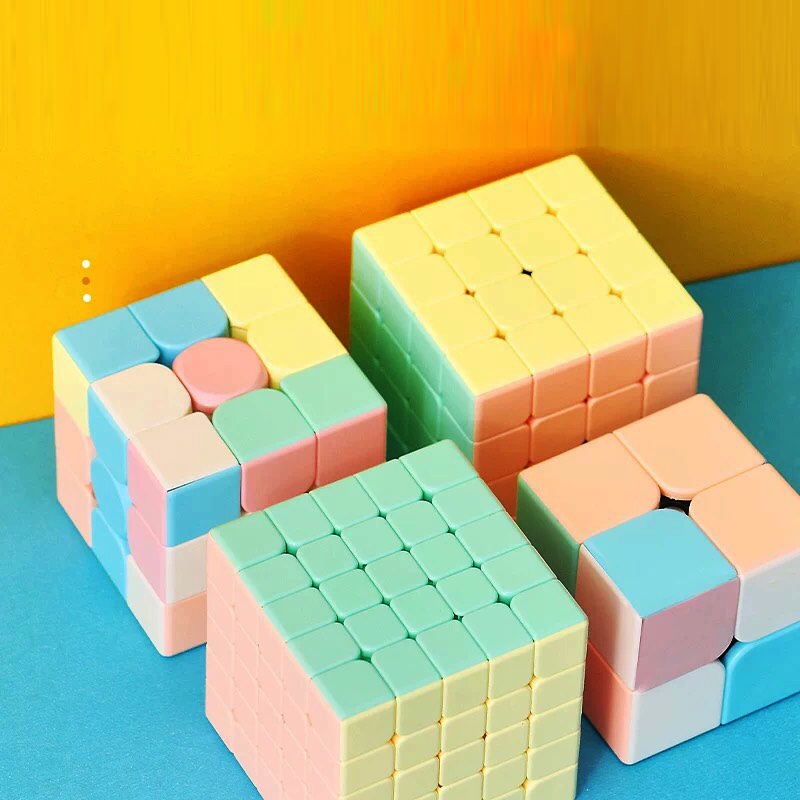 [Bộ Sưu Tập] Rubik Macaron 2x2 3x3 4x4 5x5 Pyraminx - Rubik Biến Thể Stickerless