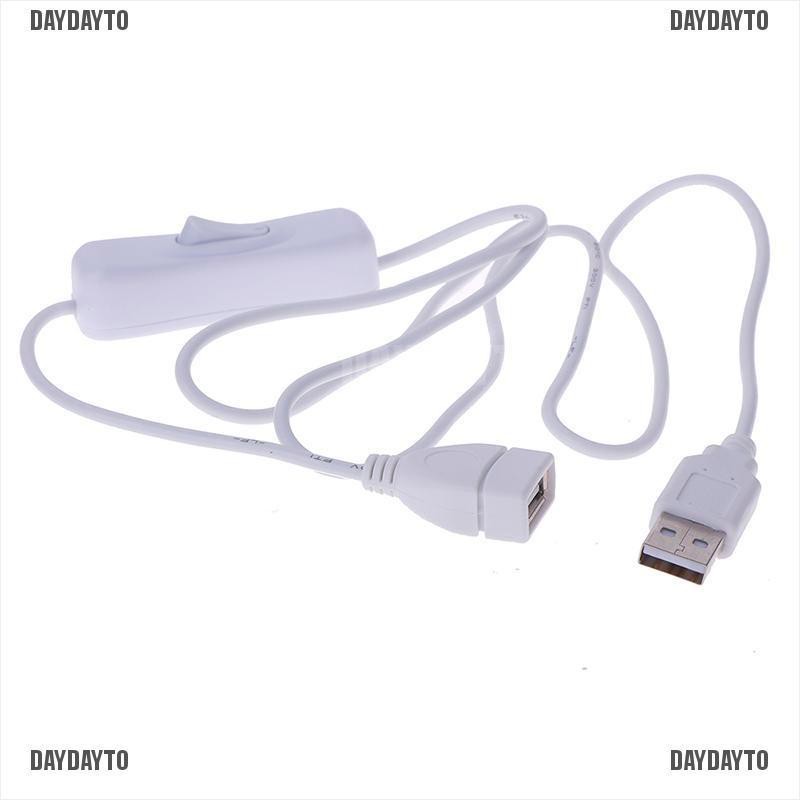 1 Dây Cáp USB 1m Có Công Tắc Bật / Tắt Mở Rộng Cho Quạt USB / Đèn