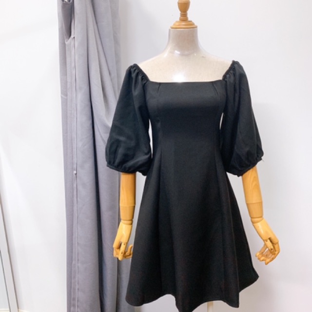 ĐẦM NUDE CỔ VUÔNG TAY BỒNG | BigBuy360 - bigbuy360.vn