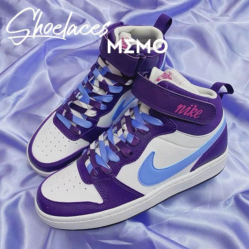 Dây Giày Custom Nike Air Jordan Purple Aqua- Dây giày Phối màu Tím Xanh Pastel