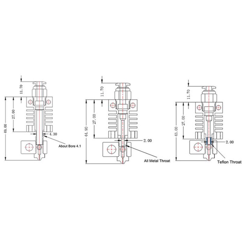 Cụm đầu in cr-10 kèm quạt layer cho máy in 3d