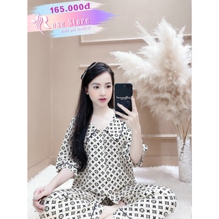 PIJAMA TAY CỘC QUẦN DÀI (Ảnh thật/Sẵn/Video)