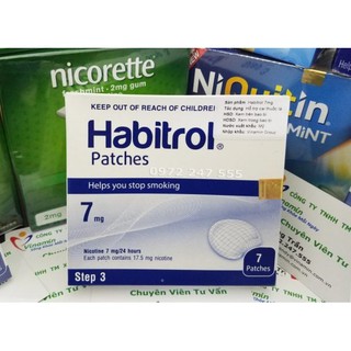 Miếng dán cai thuốc lá habitrol 7mg hàng Nhập Mỹ