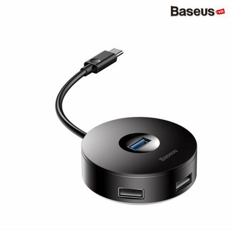 Bộ HUB chuyển đổi Type C sang USB 3.0 Baseus Round Box HUB (4 Port USB, Support Hard