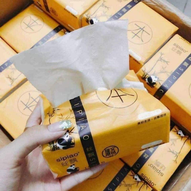 Khăn Giấy Ăn Gấu Trúc Siêu Dai Mềm Mịn Bịch 300 Tờ - Quán nào cũng cần