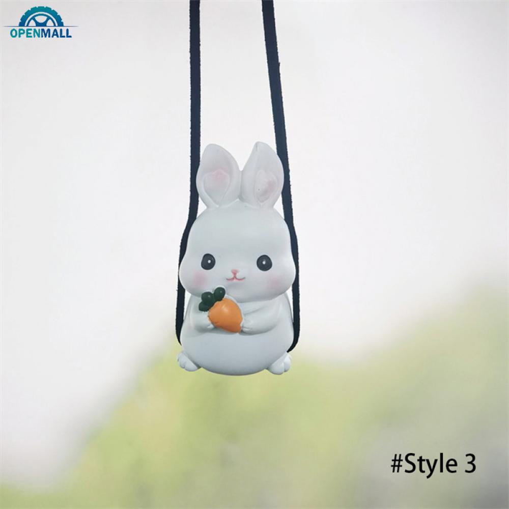 Mô Hình Thỏ Nhựa Dễ Thương Treo Trang Trí Xe Ô Tô