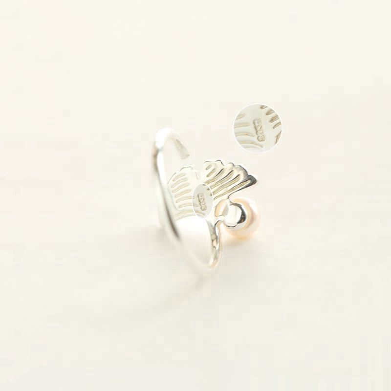 Nhẫn Đeo Tay Kim Loại Đính Ngọc Trai Giả Xinh Xắn Cho Nữ