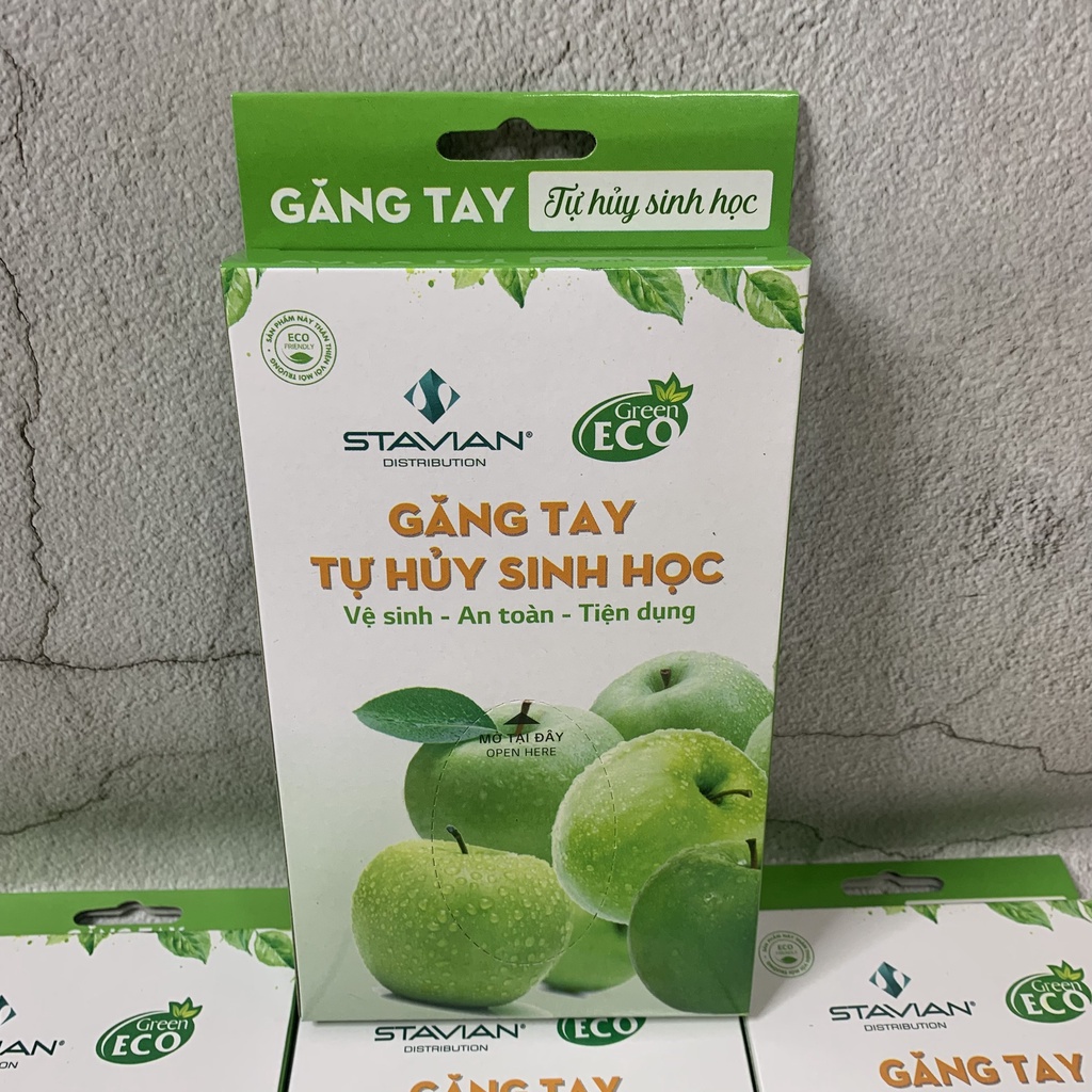 Găng tay nilong sinh học dùng 1 lần găng tay thực phẩm tự tiêu hủy bảo vệ môi trường