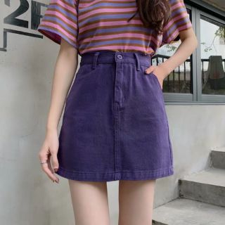 Order chân váy kaki tím mộng mơ và đỏ rực rỡ ( ảnh thật ở sau)