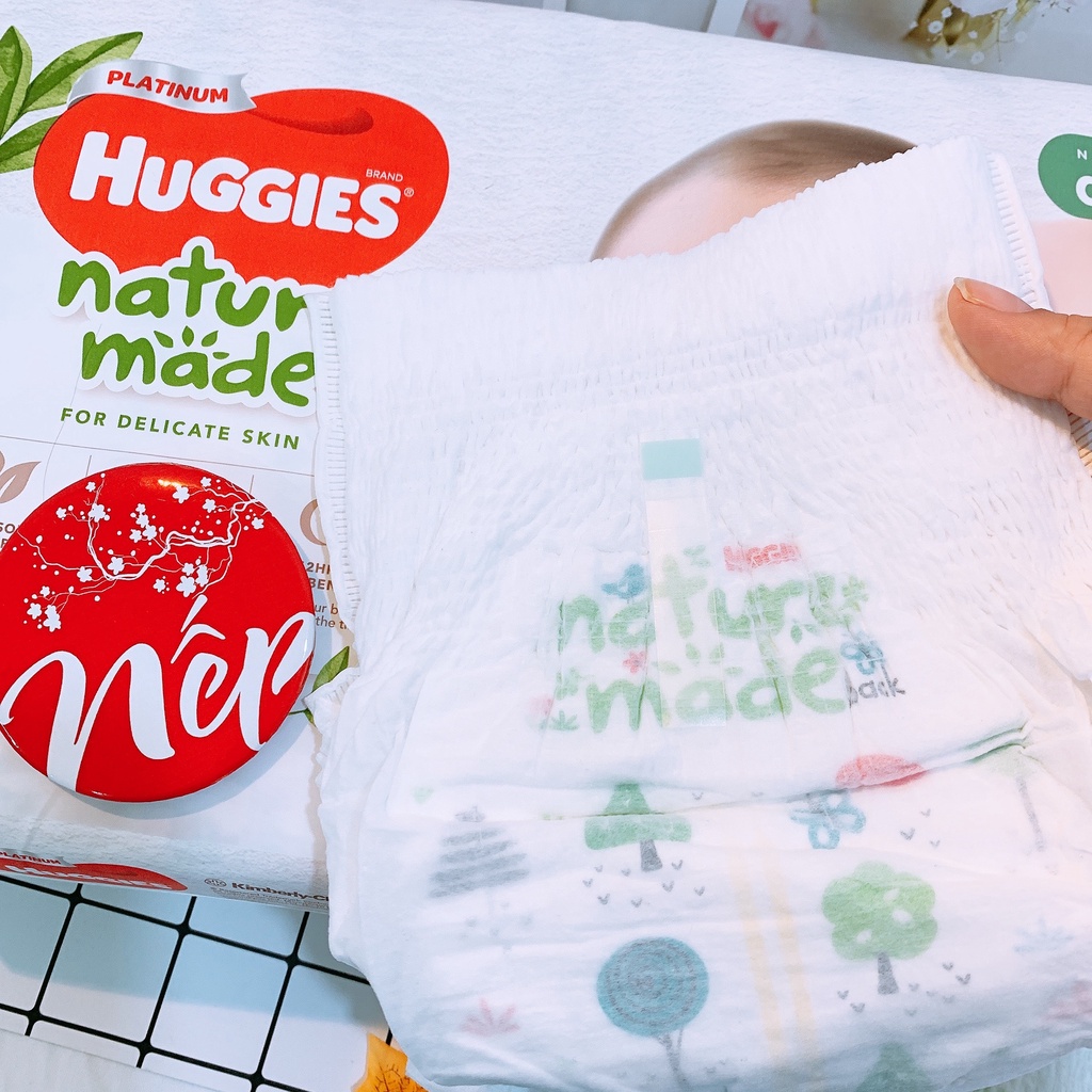 [HÀNG CHÍNH HÃNG CTY] Bỉm HUGGIES PLATINUM NATURE MADE size M58/L44/XL 38/XXL26/S82/NB60