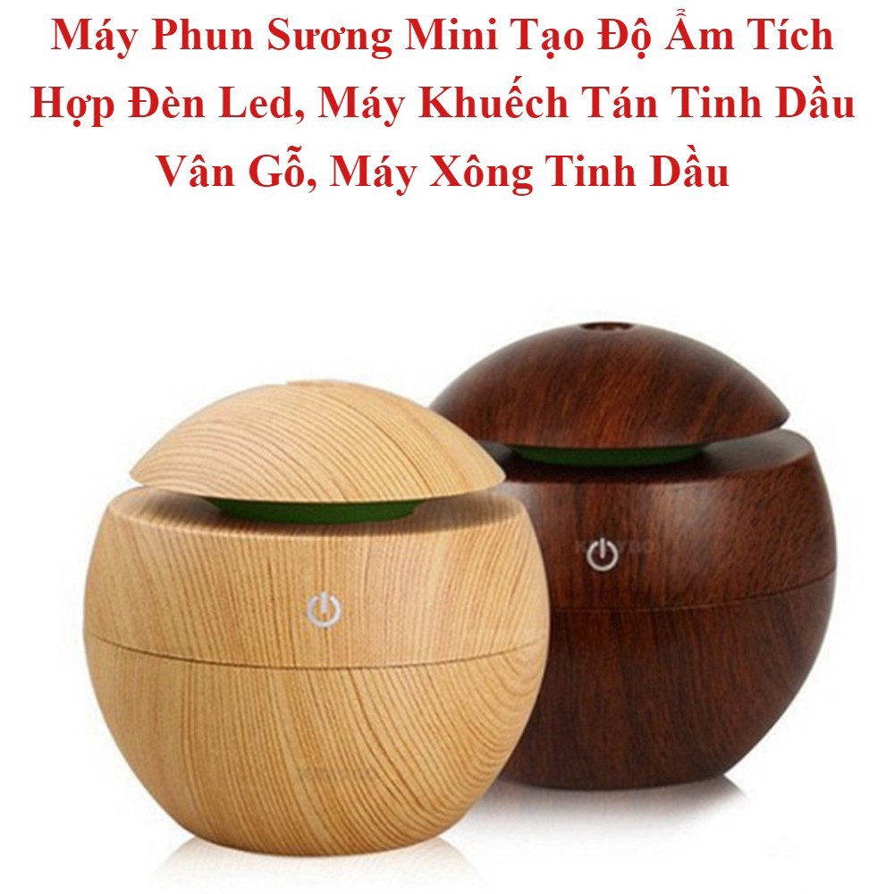 Máy Xông Tinh Dầu Tạo Độ Ẩm Không Khí Vân Gỗ