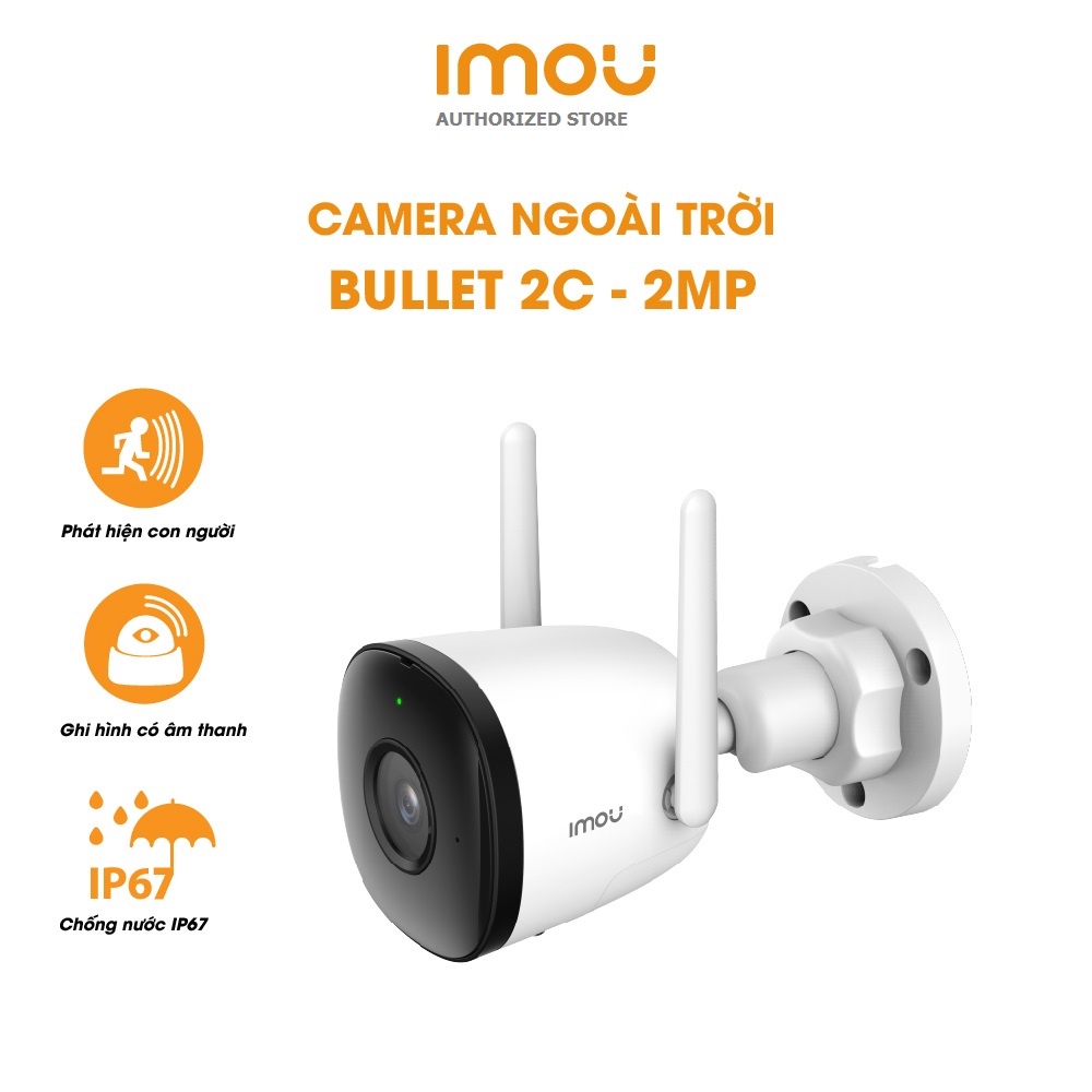 Camera Wifi IMOU Bullet 2C 2MP | 1080P | Giám Sát Ngoài Trời - Hàng Chính Hãng - F22P