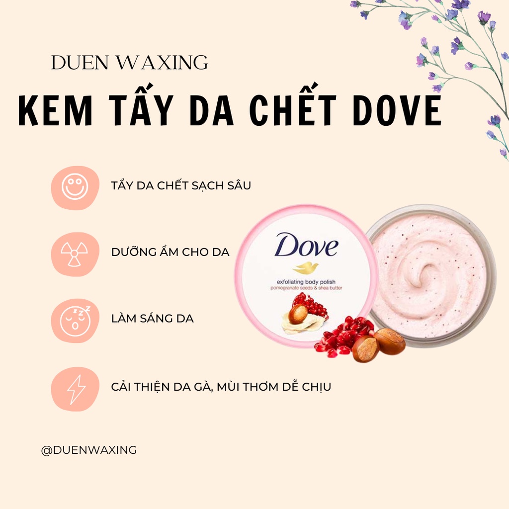 [Bản Đức &amp; Mỹ] Kem Tẩy Da Chết Dove Dưỡng Ẩm Sáng Da