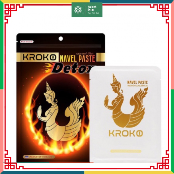 Dán Tan Mỡ KROKO Detox Thái Lan Navel Paste combo 5 miếng