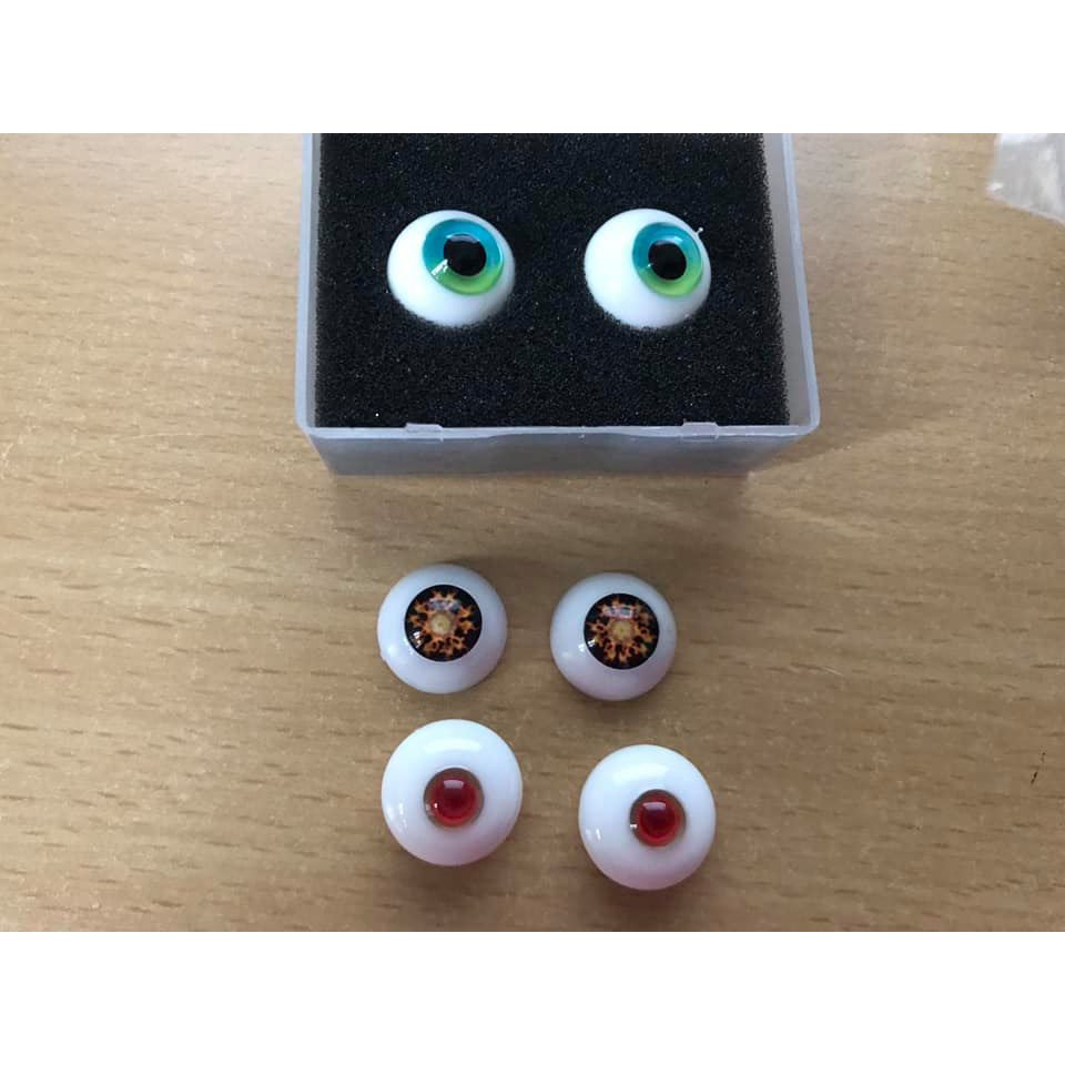 Pass mắt thủy tinh và nhựa bjd size 12, 14, 16, 18mm