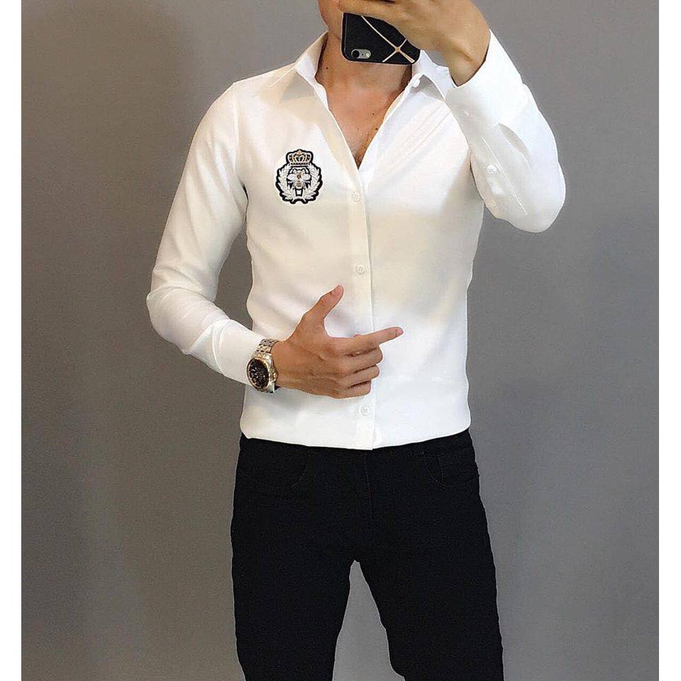 Sơ Mi Thêu Họa Tiết Ong