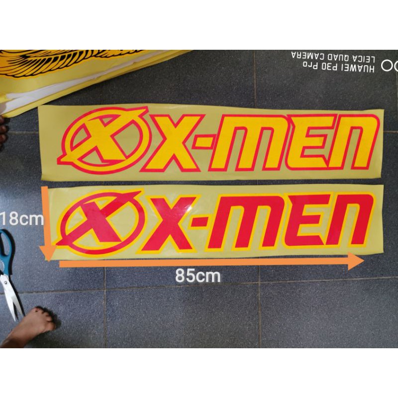 1 CÁI tem phản quang 2 lớp X-MEN