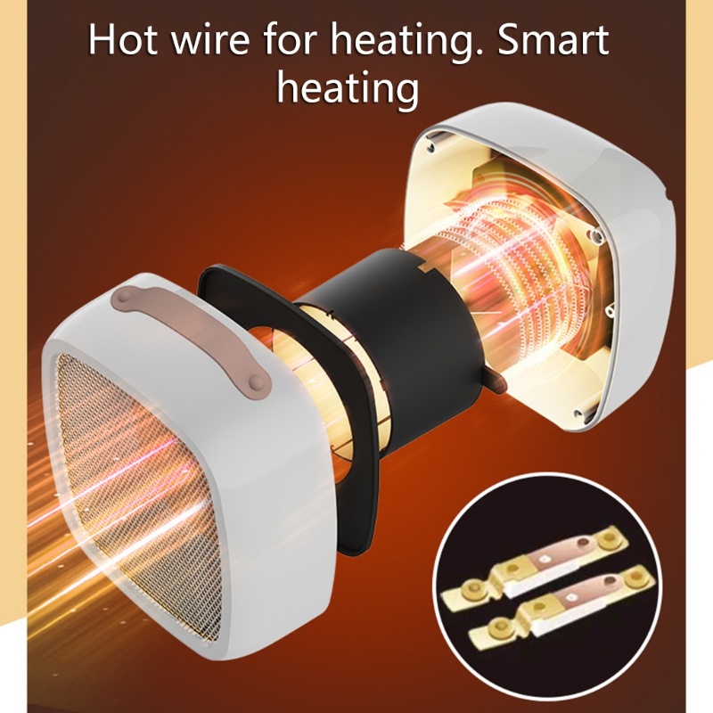Quạt Sưởi Ấm Di Động Bằng Gốm Có Thể Điều Chỉnh Nhiệt Độ 500W Cho Nhà Ở / Văn Phòng