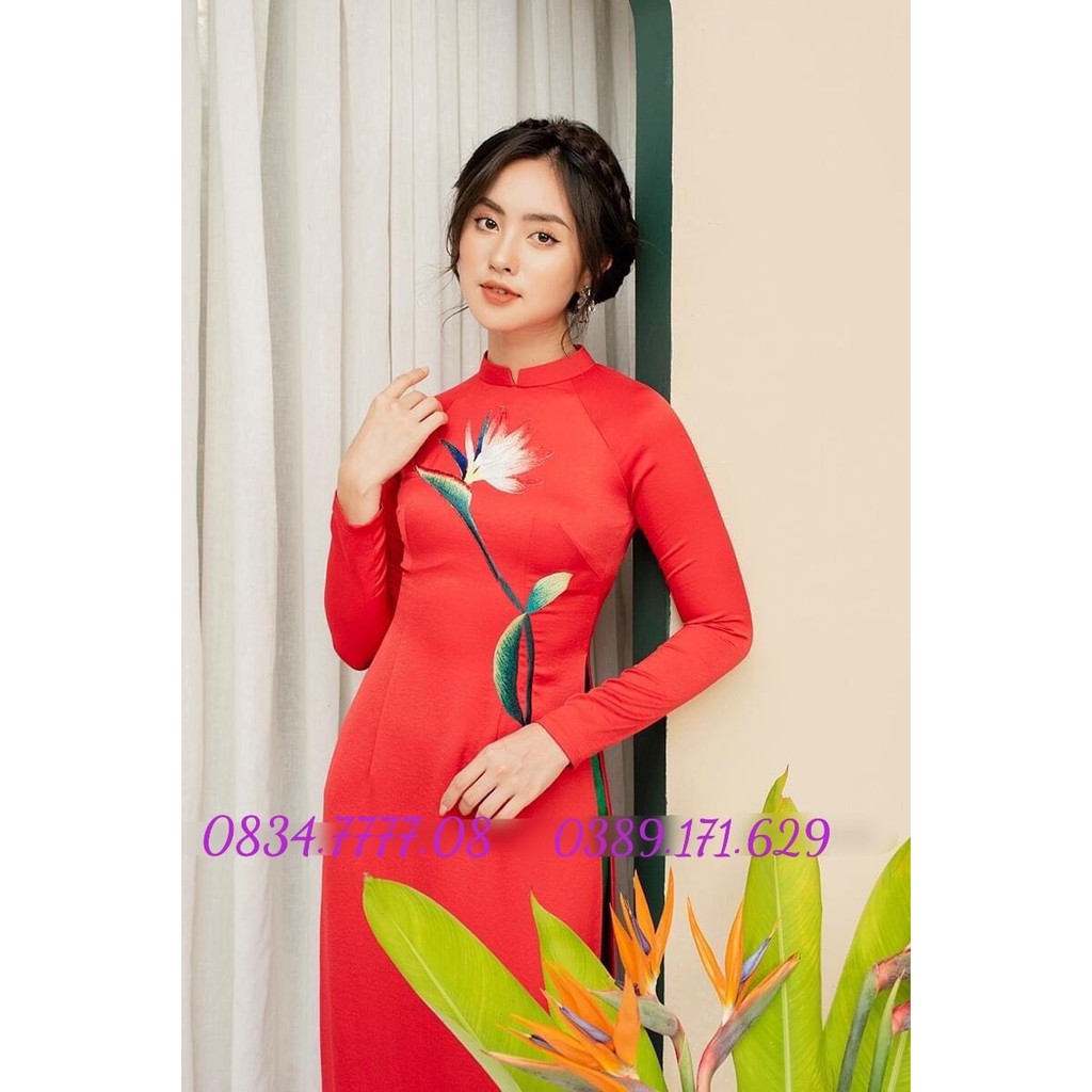 Áo Dài Tây Thi Thêu Cách Điệu, Giá Cực Sốc
