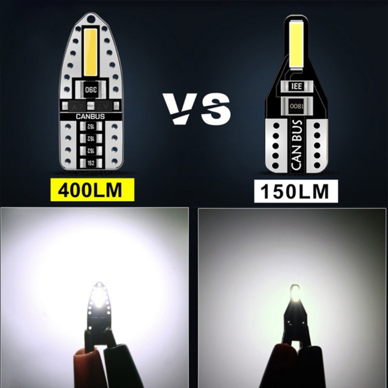 Set 10 Đèn LED T10 W5W Ánh Sáng Trắng Dành Cho Ô Tô