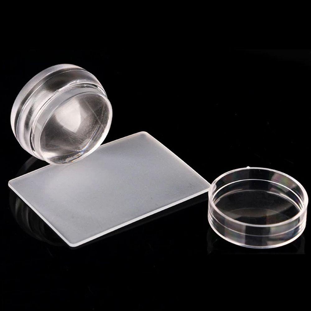 OCEANMAP Bộ Dụng Cụ Trang Trí Móng Tay 3D Trong Suốt Hình Tròn Bằng Silicon Dành Cho Nữ