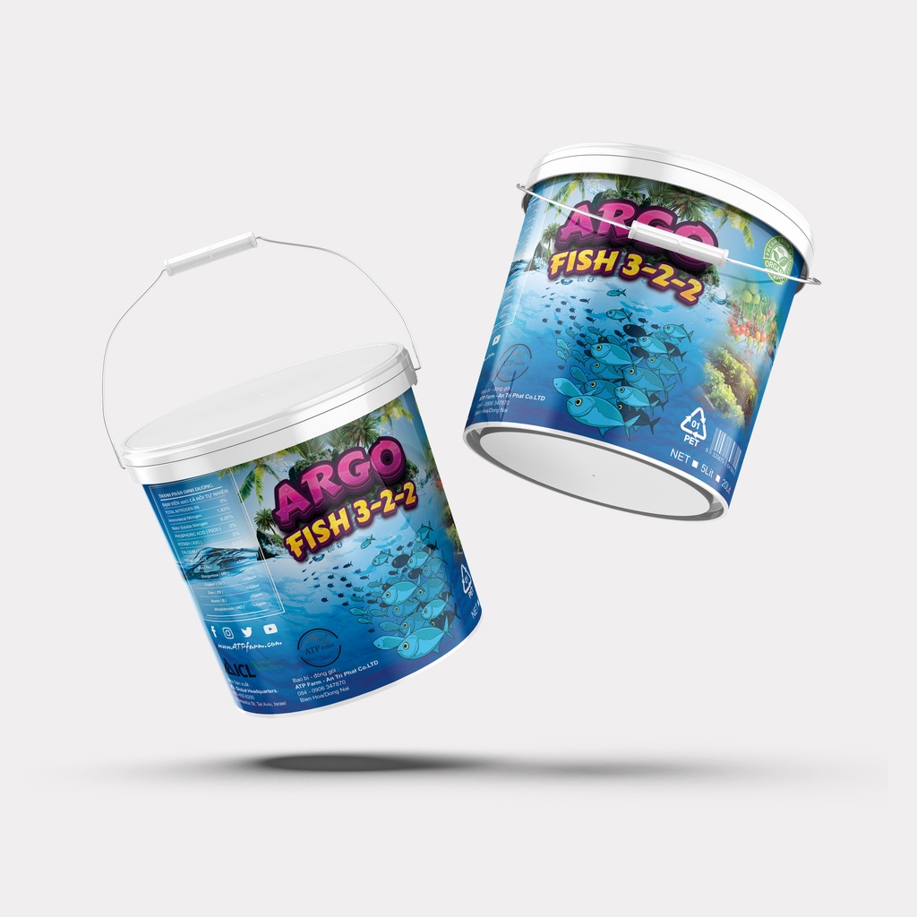 ATP Farm - CHÍNH HÃNG : THÙNG 20 LÍT PHÂN VIÊN ĐẠM CÁ HỒI Ủ MEN VI SINH - Nông nghiệp hữu cơ Nhập khẩu Châu Âu