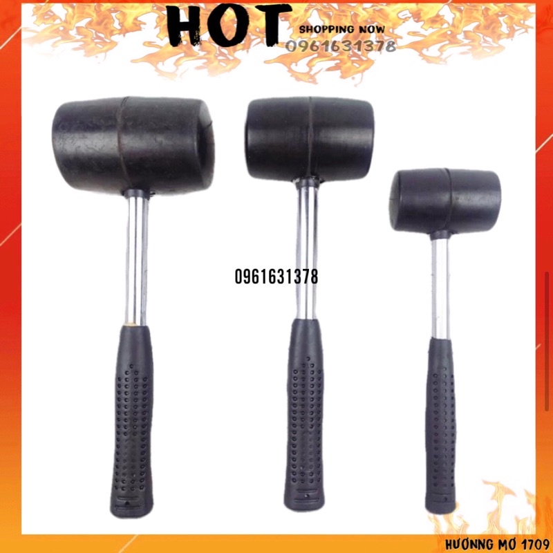 Búa cao su cán inox có tay bọc nhựa