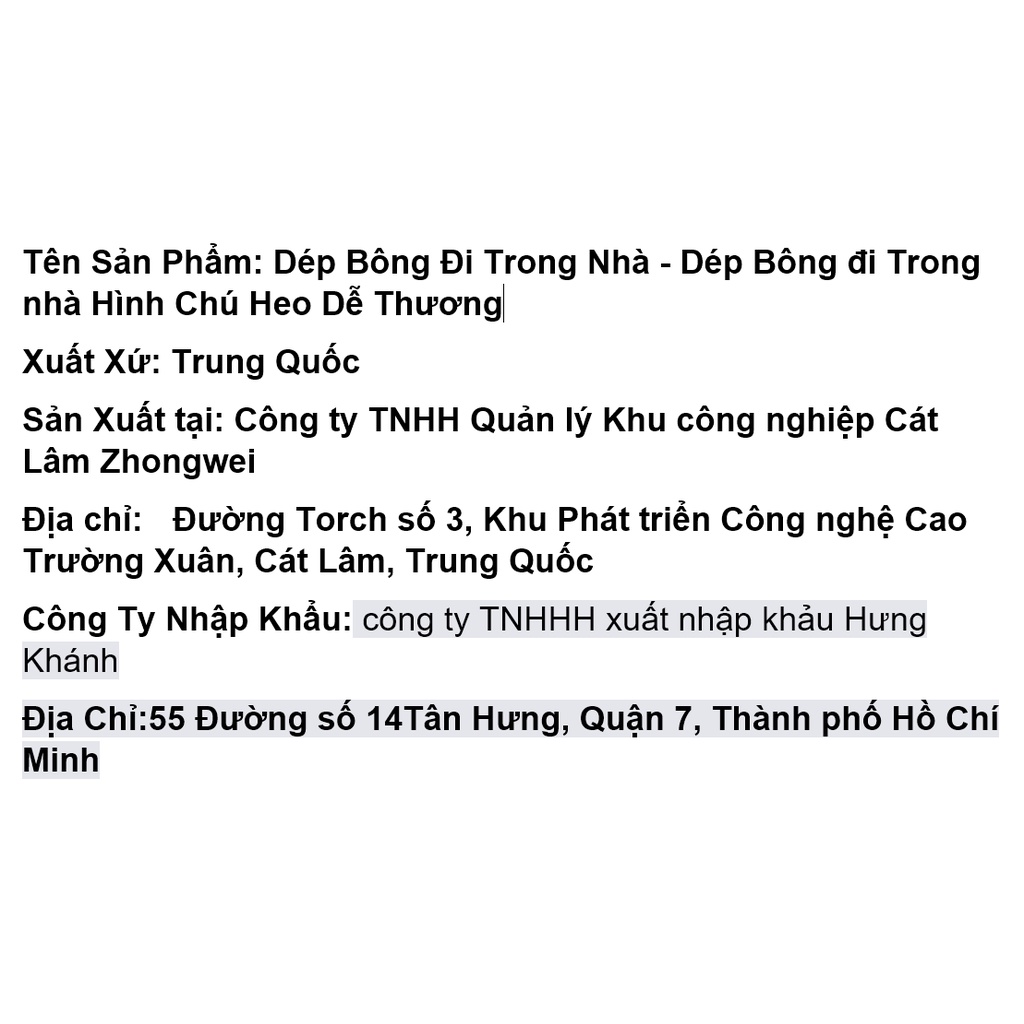 Dép bông đi trong nhà - Dép bông đi trong nhà hình heo dễ thương