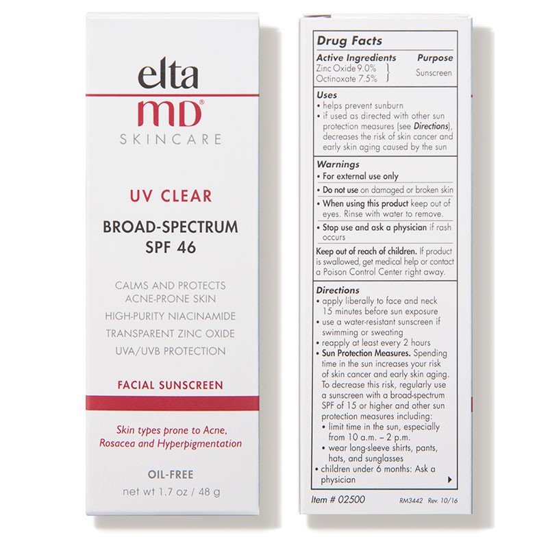 [Unbox/ Fullbox] Kem chống nắng EltaMD UV Clear Broad-Spectrum SPF 46 - Untinted (bản không màu)