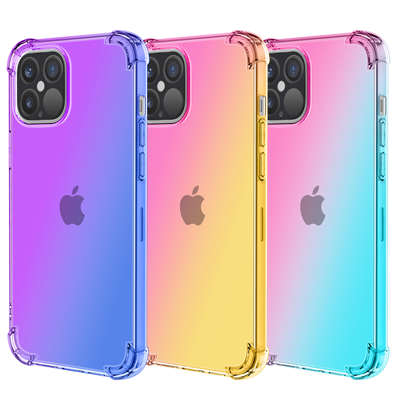 Ốp điện thoại tpu màu gradient chống trầy xước cho Iphone 12 11 Pro Max 12 Mini 7 8 Plus SE 2020 | BigBuy360 - bigbuy360.vn
