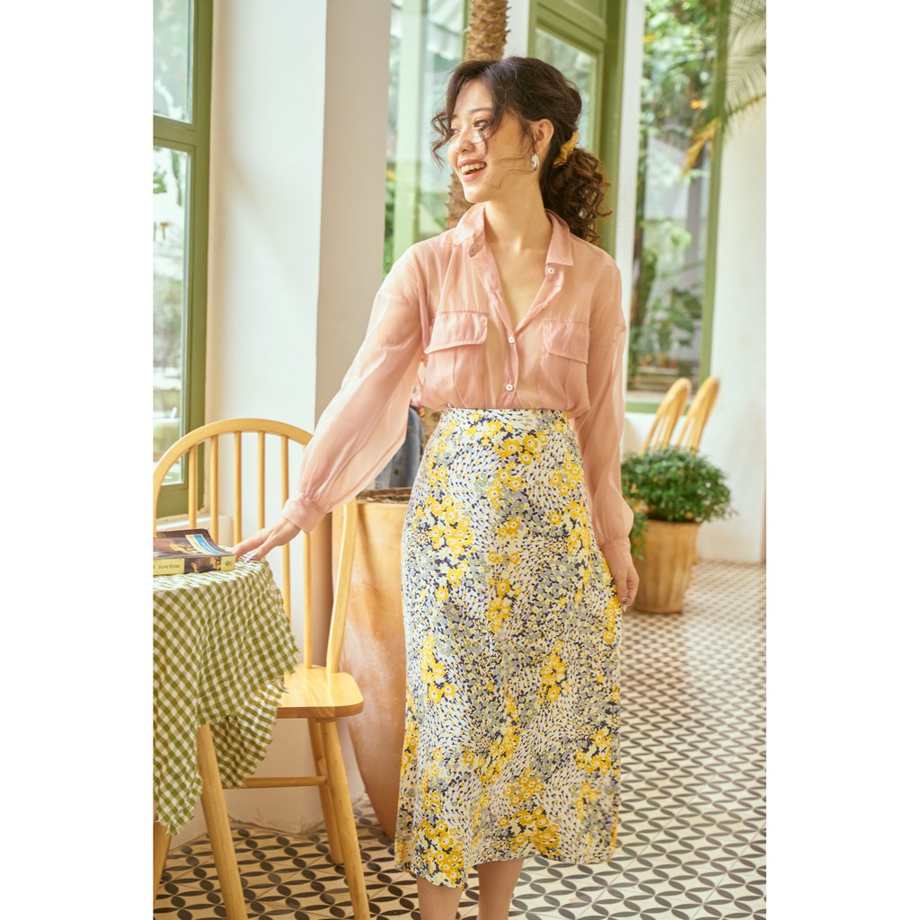 DOTTIE - Áo Sơ Mi Xuyên Thấu T2634