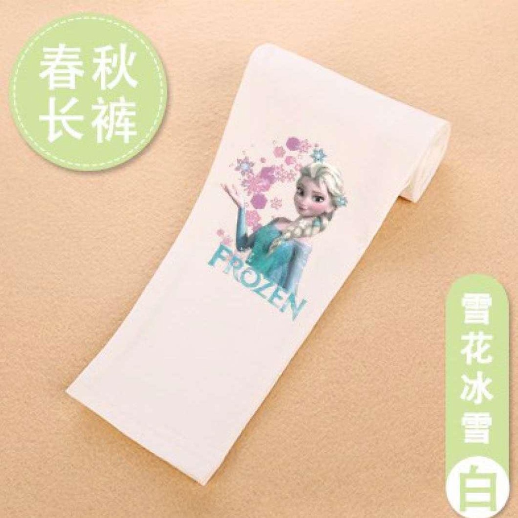 Quần Legging Cotton In Hình Công Chúa Elsa Xinh Đẹp Cho Bé Gái