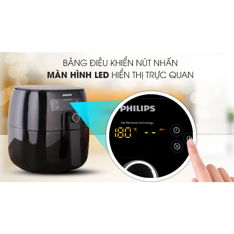 HD9745 - Nồi chiên không dầu Philips HD9745 2.4 lít 1500W - Hãng chính hãng - Smart House