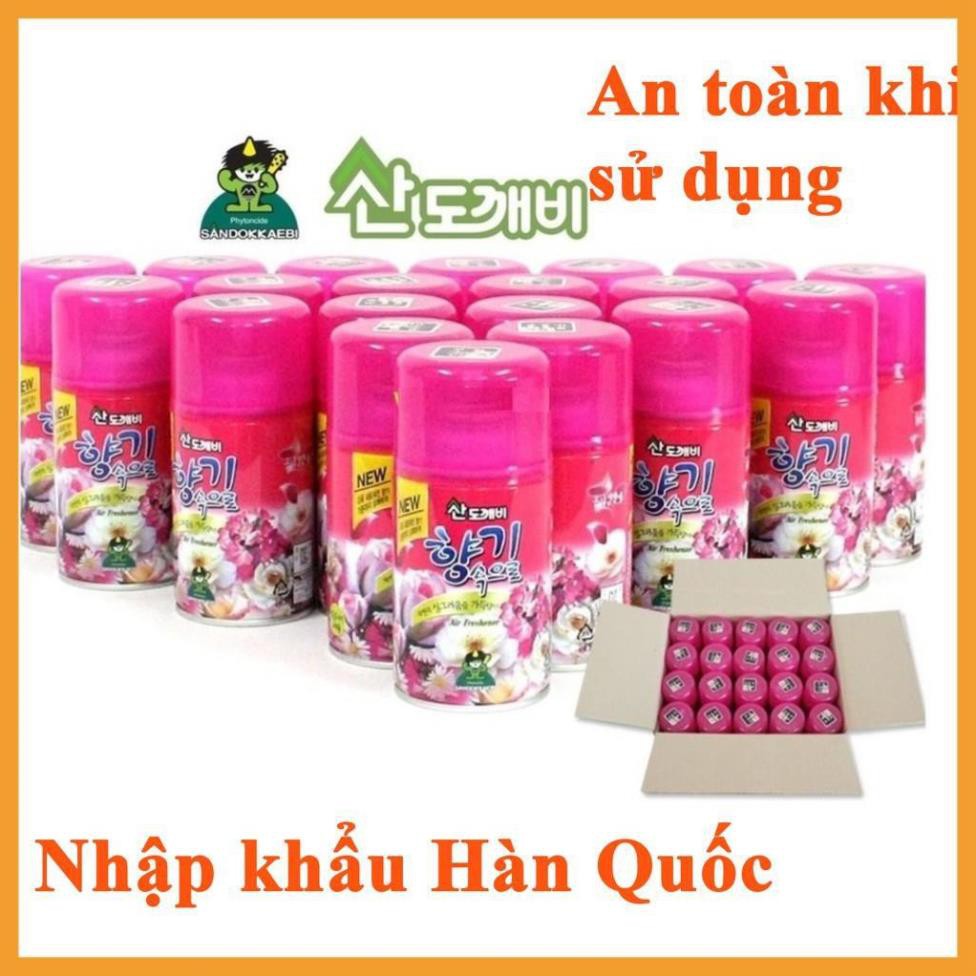 Bình xịt khử mùi xe ô tô hương cafe hàng Hàn Quốc - nước hoa ô tô hương cafe Sandokkaebi Korea 300ml